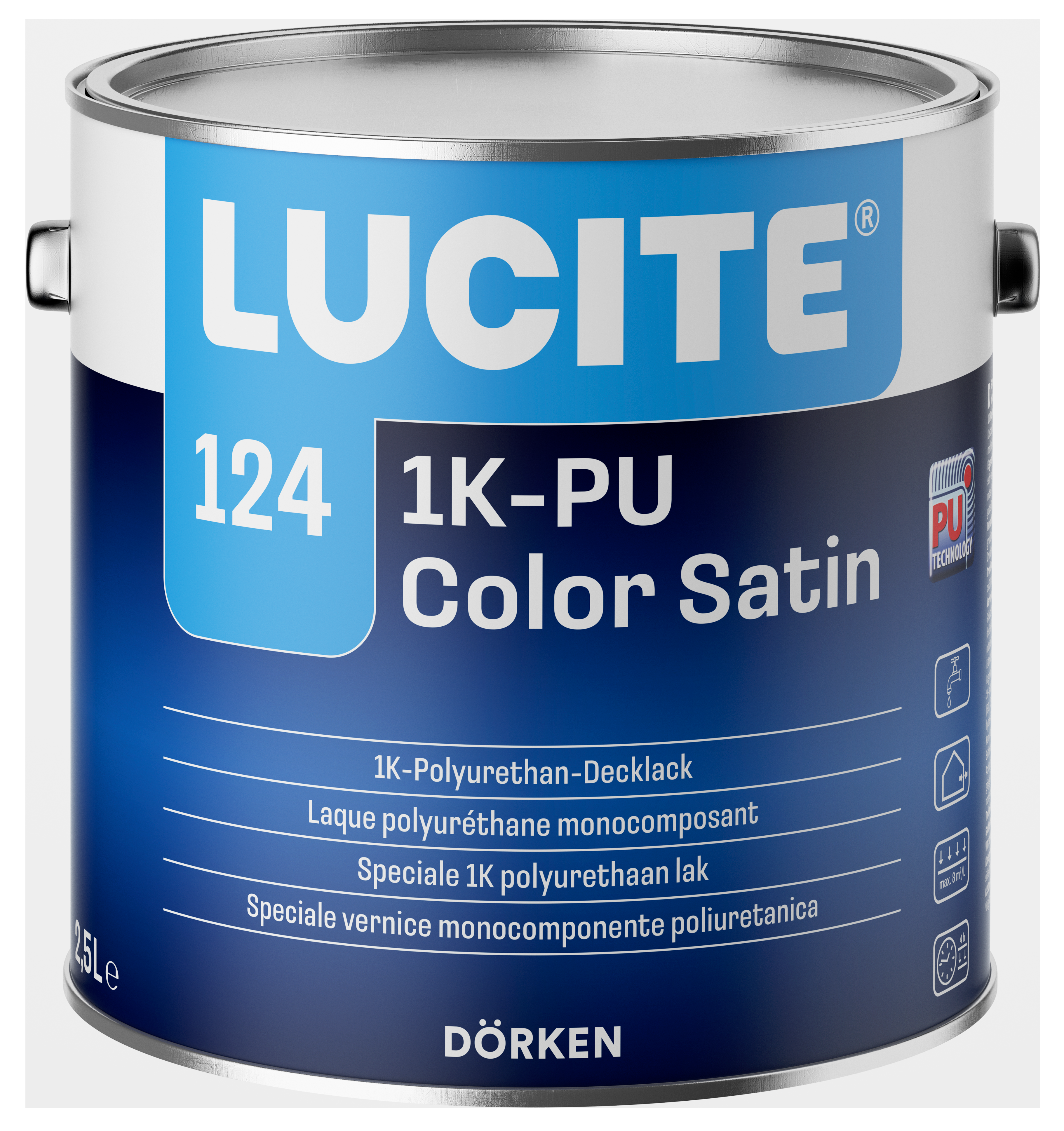 Lucite 124 1K Pu Satin Zijdeglans 2.5 liter
