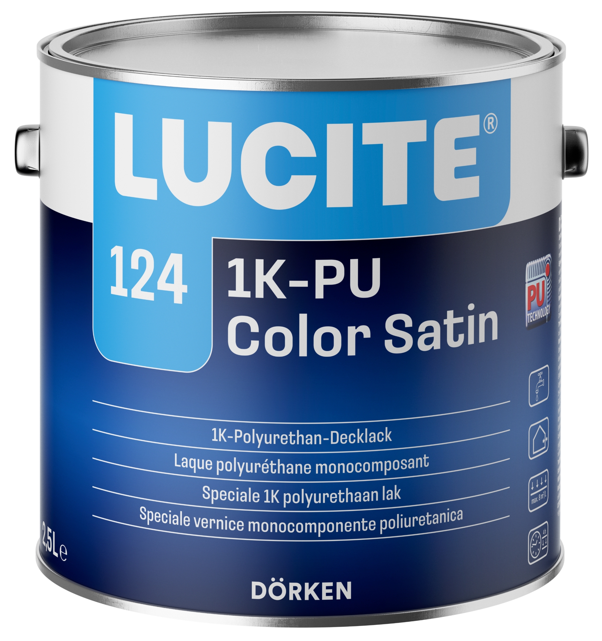 Lucite 124 1K Pu Satin Zijdeglans 1 Liter